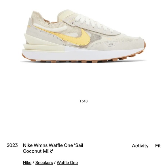 NWOT Nike Women’s Sneaker WAFFLE ONE 'SAIL COCONUT MILK' - Picture 3 of 12